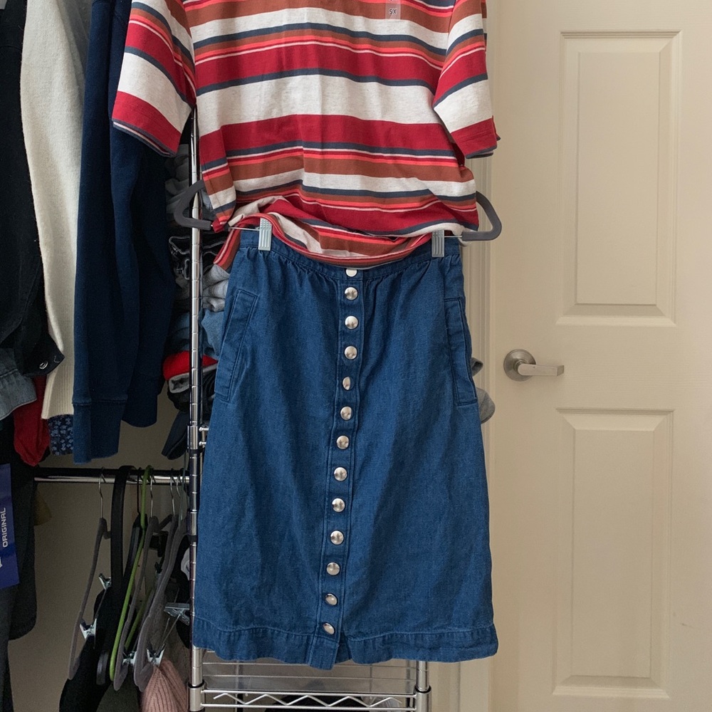 A.P.C. Denim button skirt